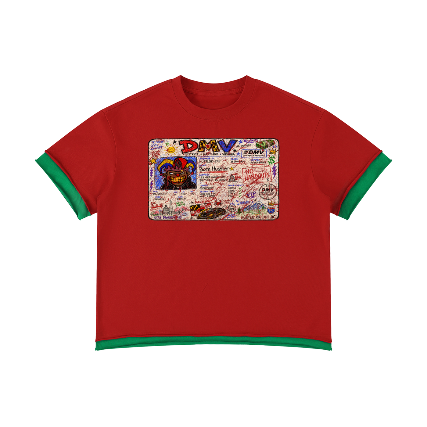 Unisex Boxy Color Block T-Shirt