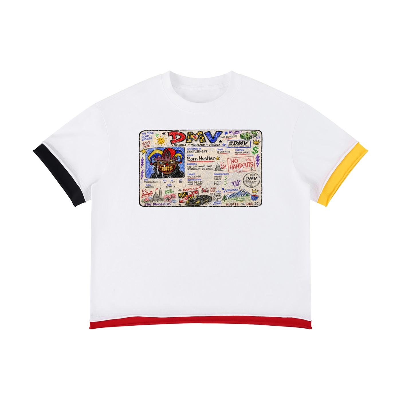 Unisex Boxy Color Block T-Shirt