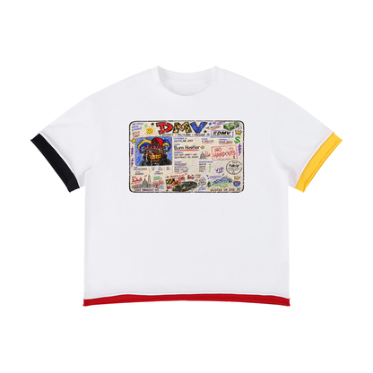 Unisex Boxy Color Block T-Shirt