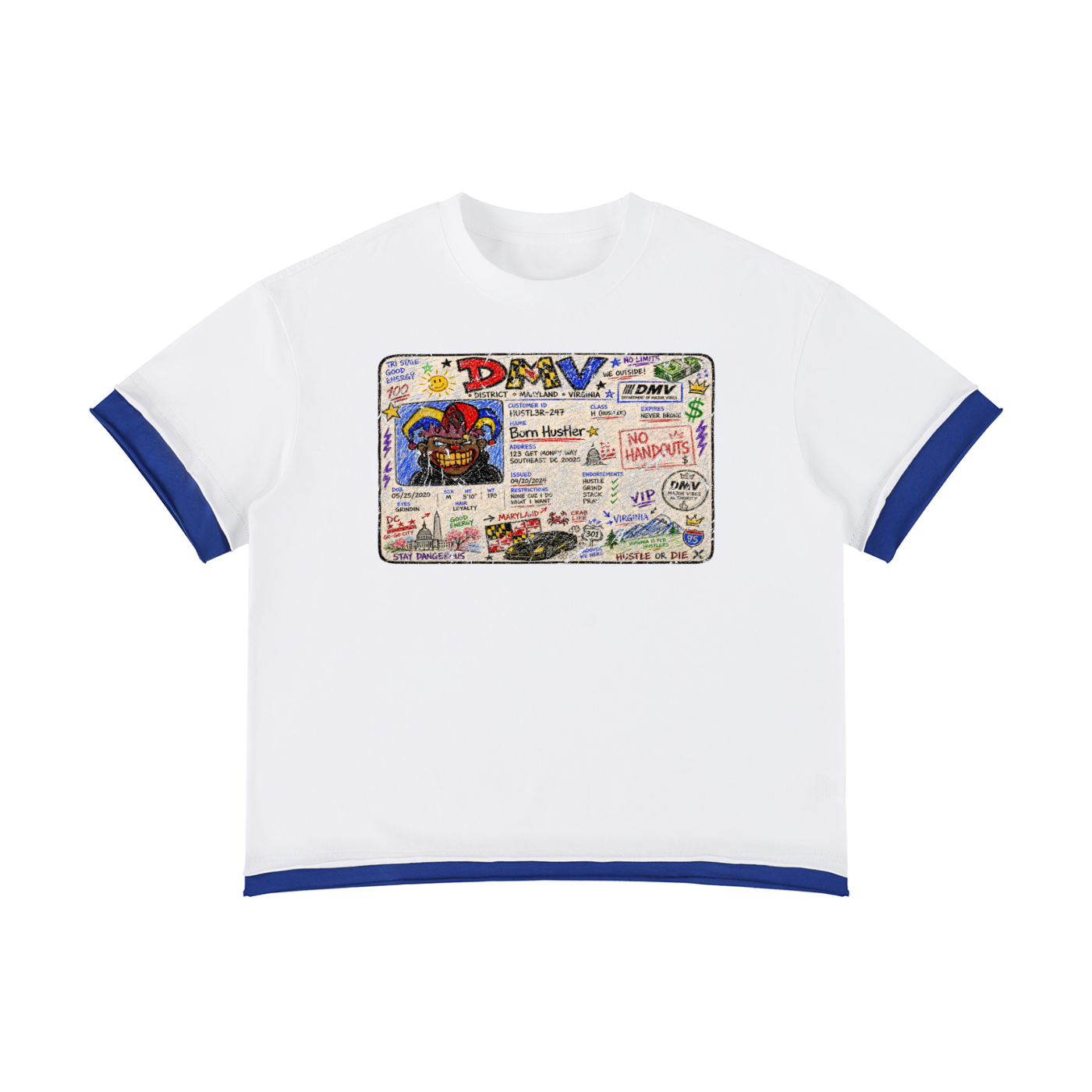 Unisex Boxy Color Block T-Shirt