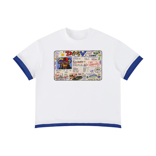 Unisex Boxy Color Block T-Shirt