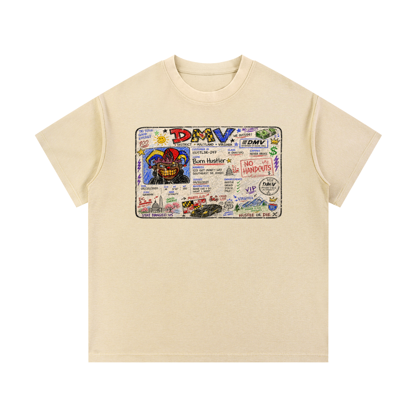 Mineral Wash Waffle Knit T-Shirt