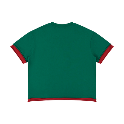 Unisex Boxy Color Block T-Shirt
