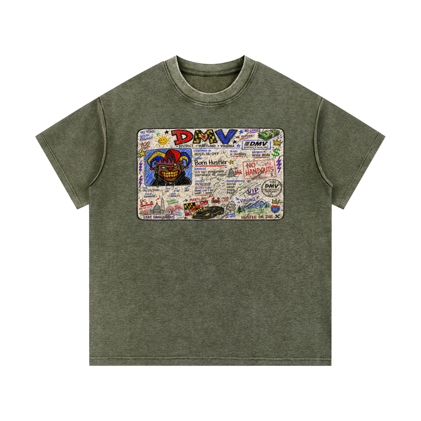 Mineral Wash Waffle Knit T-Shirt