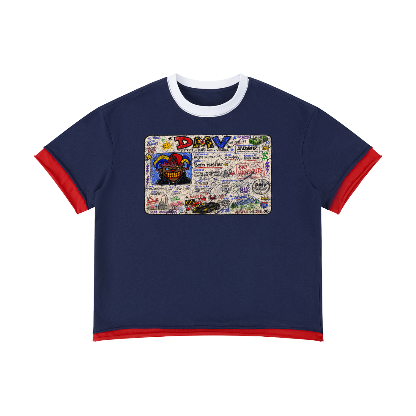 Unisex Boxy Color Block T-Shirt