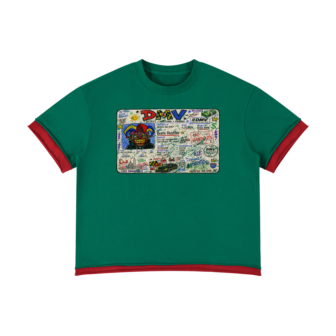 Unisex Boxy Color Block T-Shirt