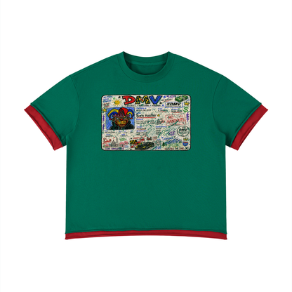 Unisex Boxy Color Block T-Shirt