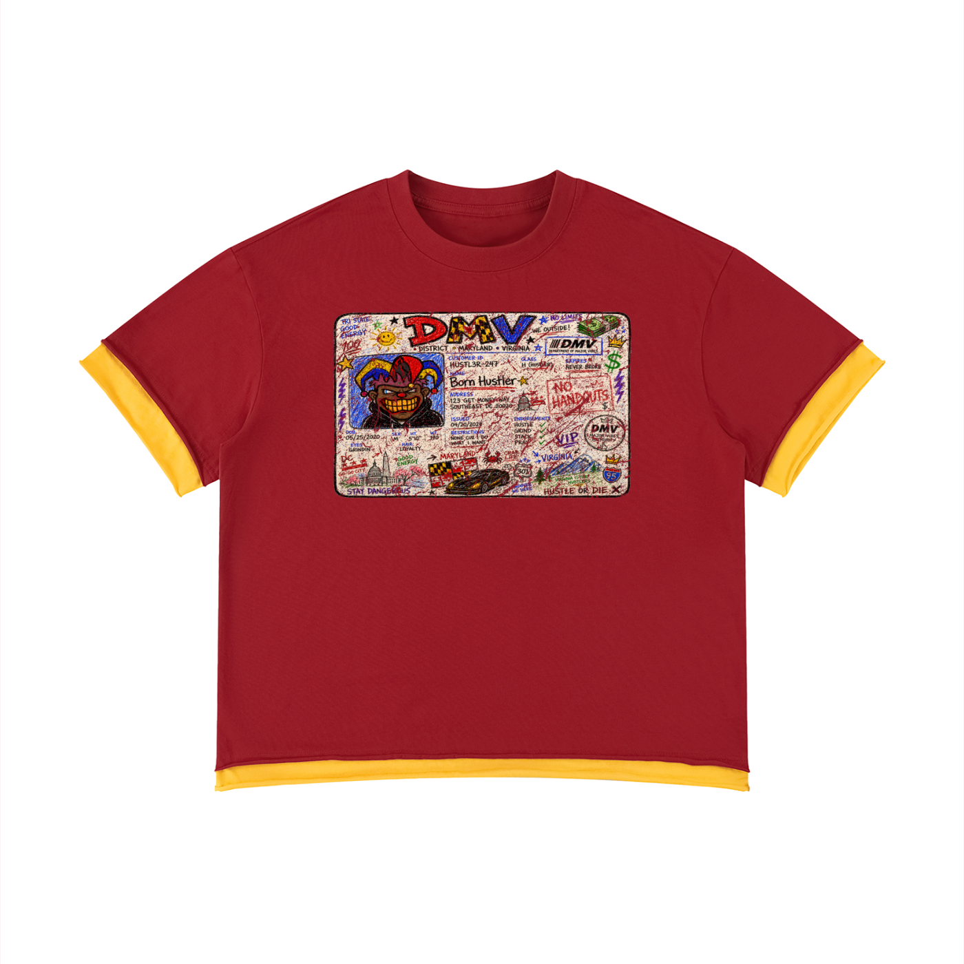 Unisex Boxy Color Block T-Shirt