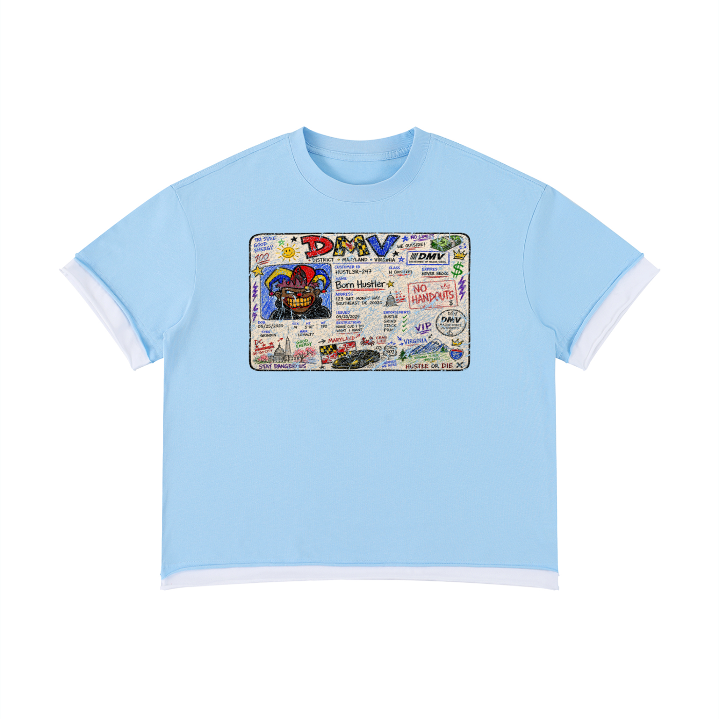 Unisex Boxy Color Block T-Shirt